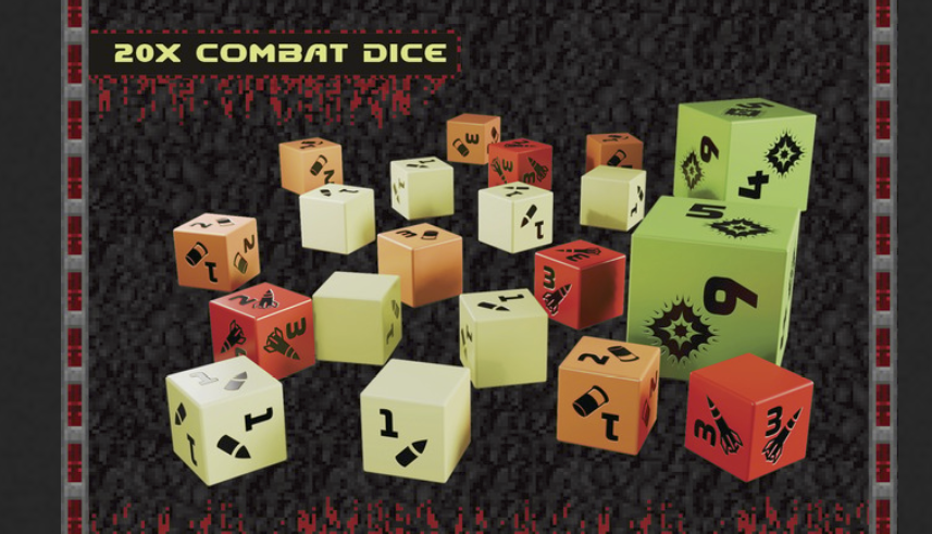 Sogar die Würfel sind eckig-pixelig …