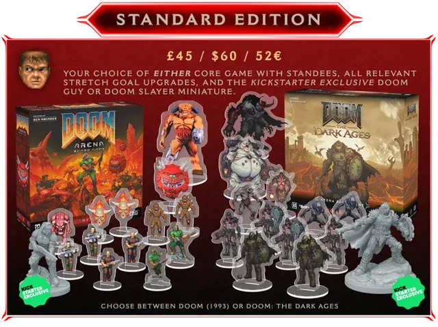 Die Doom Standard-Editionen mit Acryl-Figuren