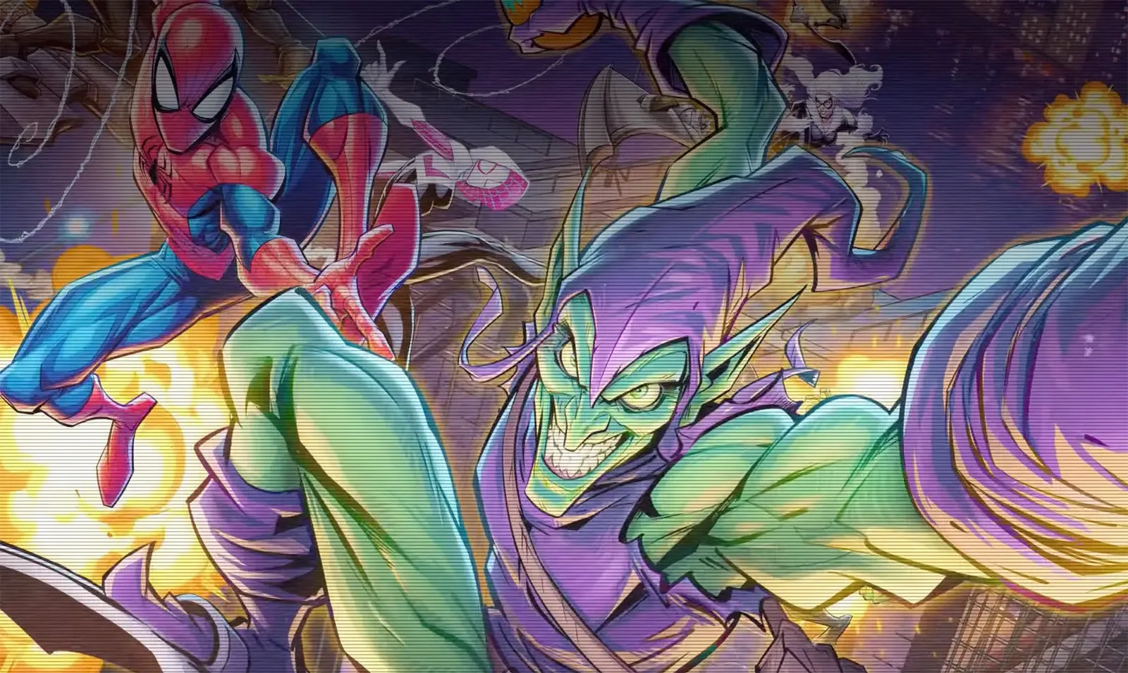 Bild zum Beitrag: Drei Spinnen und eine Katze gegen den Green Goblin